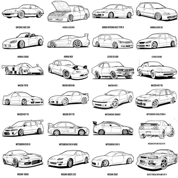 JDM Colouring book